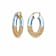 14K Yellow Gold Over Sterling Silver Flat Oval Hoops in Gold Color
Glitter and Blue