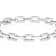 CZ Station Link Bracelet In Sterling Silver