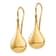 14k Yellow Gold Polished Abstract Wire Dangle Earrings