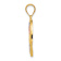 14K Tri-color Gold textured MOM and Flowers Pendant