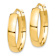 14k Yellow Gold 1" High Polished Hoop Earrings