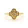 Citrine 18K Yellow Gold Over Sterling Silver 4-Leaf Clover Cluster Ring
