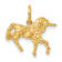 14K Yellow Gold Unicorn Charm
