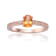 Spessartite Garnet with Moissanite Accents 14K Rose Gold Over Sterling
Silver Ring, 0.95ctw