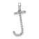 Rhodium Over 14K White Gold Diamond Letter J Initial Pendant