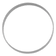 Rhodium Over 14k White Gold 8mm Solid Polished Half-Round Slip-On Bangle