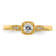 14K Yellow Gold Petite Rope Edge Round Diamond Ring 0.24ctw