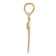 14K Tri-color Gold Textured and Diamond-Cut #1 Grandma in Heart Pendant