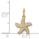 14K Yellow Gold Cubic Zirconia Starfish Pendant