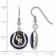 Rhodium Over Sterling Silver MLB LogoArt Colorado Rockies Enamel Earrings