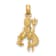 14k Yellow Gold 3D Textured Aquarius Zodiac pendant