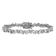 Rhodium Over Sterling Silver Polished Fancy Marquise Cubic Zirconia Bracelet