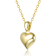 Sleek Heart Pendant Necklace In 14K Gold Over Sterling Silver