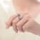 Emerald Color CZ Panther Bypass Ring In White Rhodium Over Brass