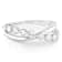 Lab-Grown Diamond Crossover Band Ring In Rhodium Over Sterling Silver 0.90ctw
