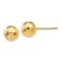14k Yellow Gold Polished and Diamond-cut 8mm Ball Stud Earrings