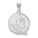 Rhodium Over Sterling Silver LogoArt Florida State University Large Pendant