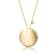 Pave CZ Circle Pendant In 14K Gold Over Brass