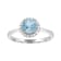 0.66ctw Aquamarine and Diamond 14K White Gold Ring