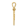 14k Yellow Gold Textured Reversible For My Wonderful Sister Heart Pendant
