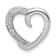 Rhodium Over 14k White Gold Diamond Heart Chain Slide Pendant