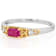 Ruby And Lab-Grown Diamond Ring In 18K Gold Over Sterling Silver 0.40ctw