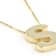 Block Letter S Initial Pendant Necklace In 10K Gold