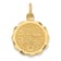 14k Yellow Gold Textured and Diamond-Cut A Date To Remember Disc Pendant