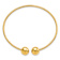14k Yellow Gold Polished Flexible Cuff Bangle