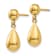 14k Yellow Gold Teardrop Dangle Earrings