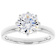 Solitaire CZ Pendant And Ring Set in Sterling Silver