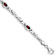 Rhodium Over 10k White Gold Garnet 4 Stone Bracelet