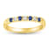 0.25ctw Sapphire and Diamond Wedding Band Ring in 14k White Gold