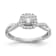 Rhodium Over 14K White Gold Eternal Promise Lab Grown Diamond Halo Ring 0.62ctw