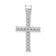 Rhodium Over 14k White Gold Diamond Latin Cross Pendant