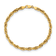 14k Yellow Gold 4.75mm Rope Link Bracelet, 7 Inches