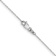 Rhodium Over 14k White Gold 0.8mm Solid Diamond-Cut Cable 14 Inch Chain