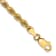 14k Yellow Gold 3.5mm Semi-Solid Diamond-Cut Rope Link Chain Bracelet