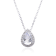 Pear Shape White Topaz Sterling Silver Pendant with Chain