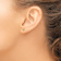 14k Yellow Gold Diamond-Cut 5mm Circle Puffed Stud Earrings