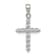 Rhodium Over Sterling Silver Cubic Zirconia Cross Pendant