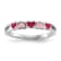 Rhodium Over Sterling Silver Children's Enameled Hearts Ring
