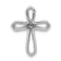 Rhodium Over 14k White Gold Diamond Cross Pendant