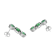 Green Cubic Zirconia Platinum Over Silver May Birthstone Earrings 7.49ctw