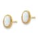 14K Yellow Gold Lab Created Opal Post Earrings