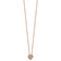 14K Rose Gold Over Sterling Silver Vibrant Cubic Zirconia Heart Necklace