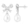 8-8.5mm White Cultured Freshwater Pearl and Cubic Zirconia Rhodium Over
Sterling Silver Earrings