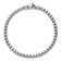 Rhodium Over Sterling Silver Polished 4mm Box 8 Inch Chain