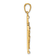 14k Two-tone Gold Diamond-cut Crucifix Pendant
