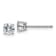 Rhodium Over 14K White Gold 1/2ct. 4.0mm Round D E F Pure Light
Moissanite Earrings